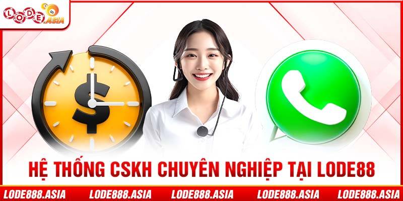 Hệ thống CSKH chuyên nghiệp tại Lode88